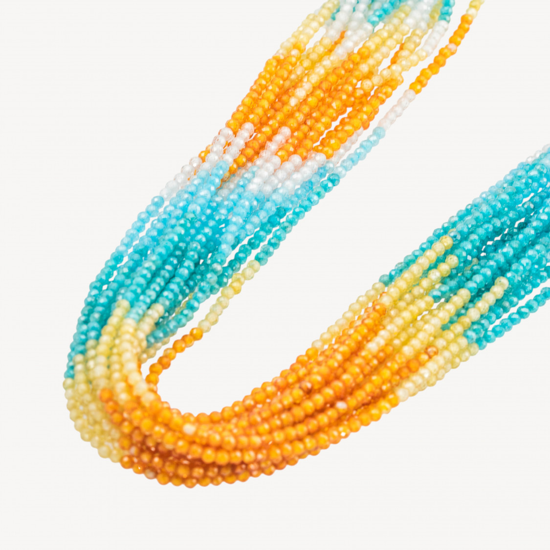 Zircon Faceted Beads Gradient 2mm Sunrise-2mm Micro Zirconia Beads for DIY Jewelry | Worldofjewel.com