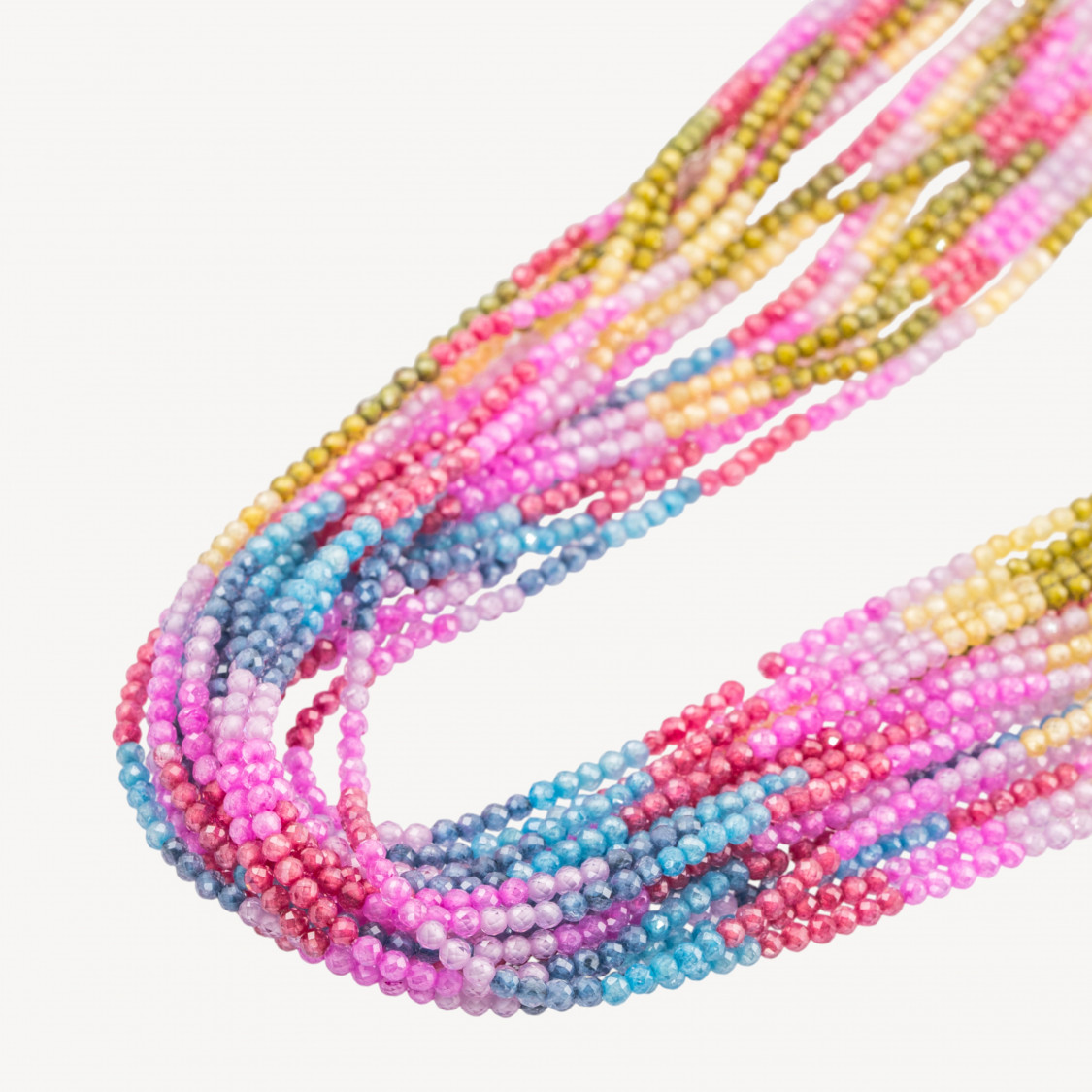 2mm Sunset Gradient Faceted Zirconia Beads-2mm Micro Zirconia Beads for DIY Jewelry | Worldofjewel.com