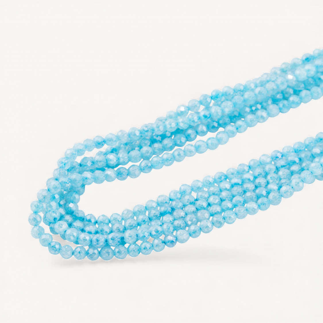 Zirconi Perline Sfaccettate Special Colors 3mm Azzurro-MICRO PERLINE DI ZIRCONI 3MM PER COLLANE E BRACCIALI | Worldofjewel.com