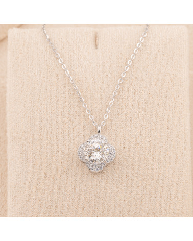 Orecchini Gioiello In Argento 925 Con Moissanite Incastonato Taglio Brillante Bianco Rodiato MR-0066W-ORECCHINI CON MOISSANITE E ARGENTO 925 | Worldofjewel.com