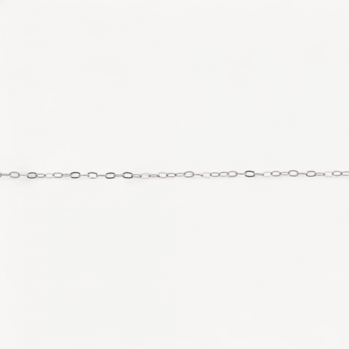 Catena A Metraggio Di Argento 925 Forzatina Schiacciata 1,0x1,2mm Rodiato 1 Metro-CATENE IN ARGENTO 925 | Worldofjewel.com