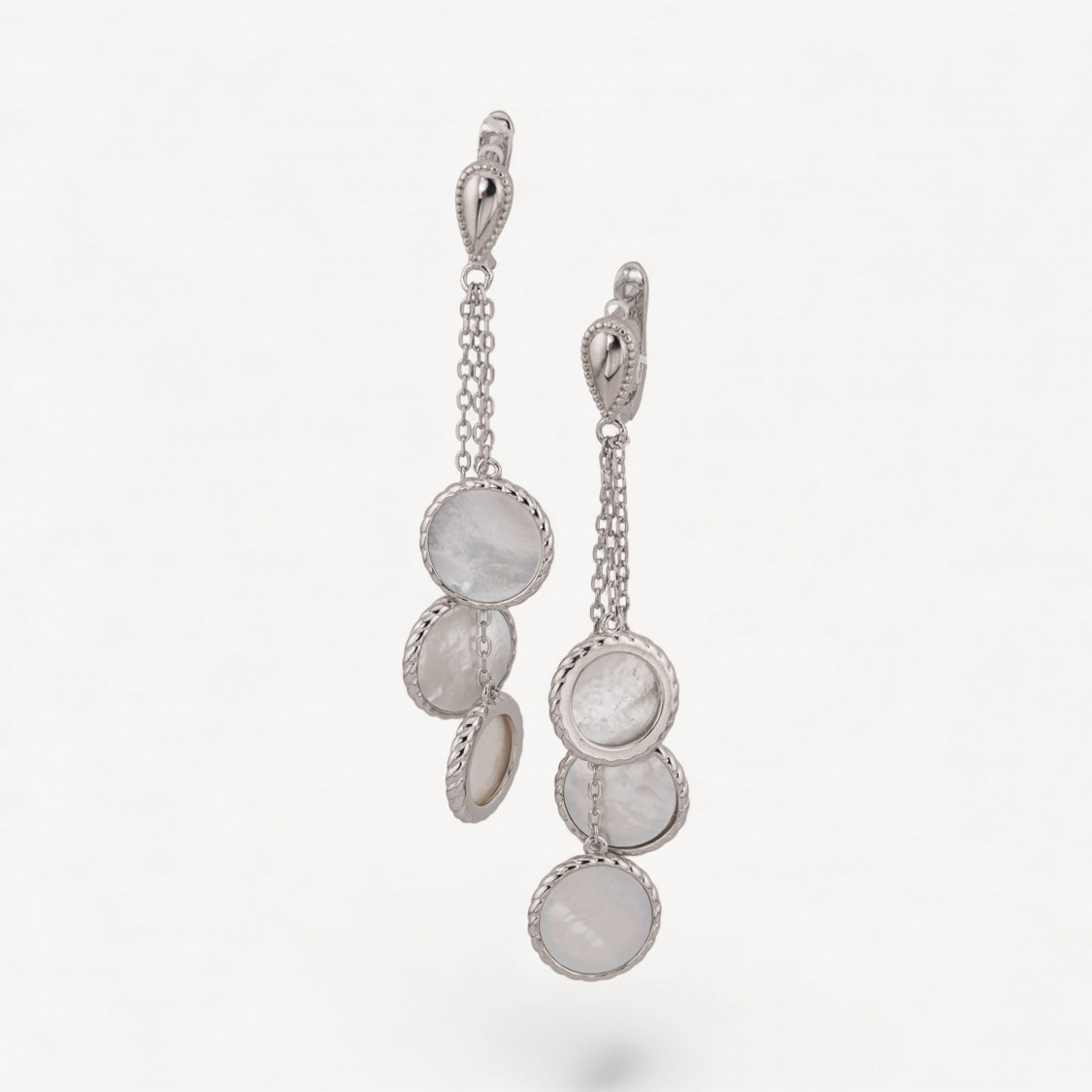 Σκουλαρίκια κοσμήματα από ασήμι 925 με μικρο-χύτευση και μαργαριτάρι 12x60mm MOD4487 επιπλατινωμένα με ρόδιο-ΑΣΗΜΙ 925 ΣΧΕΔΙΟ ΙΤΑΛΙΑ | Worldofjewel.com