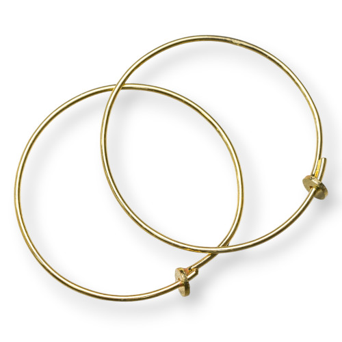 Ohrringverschlüsse aus 925er Sterlingsilber, glatt, 20 mm, 4 Paar, Gold