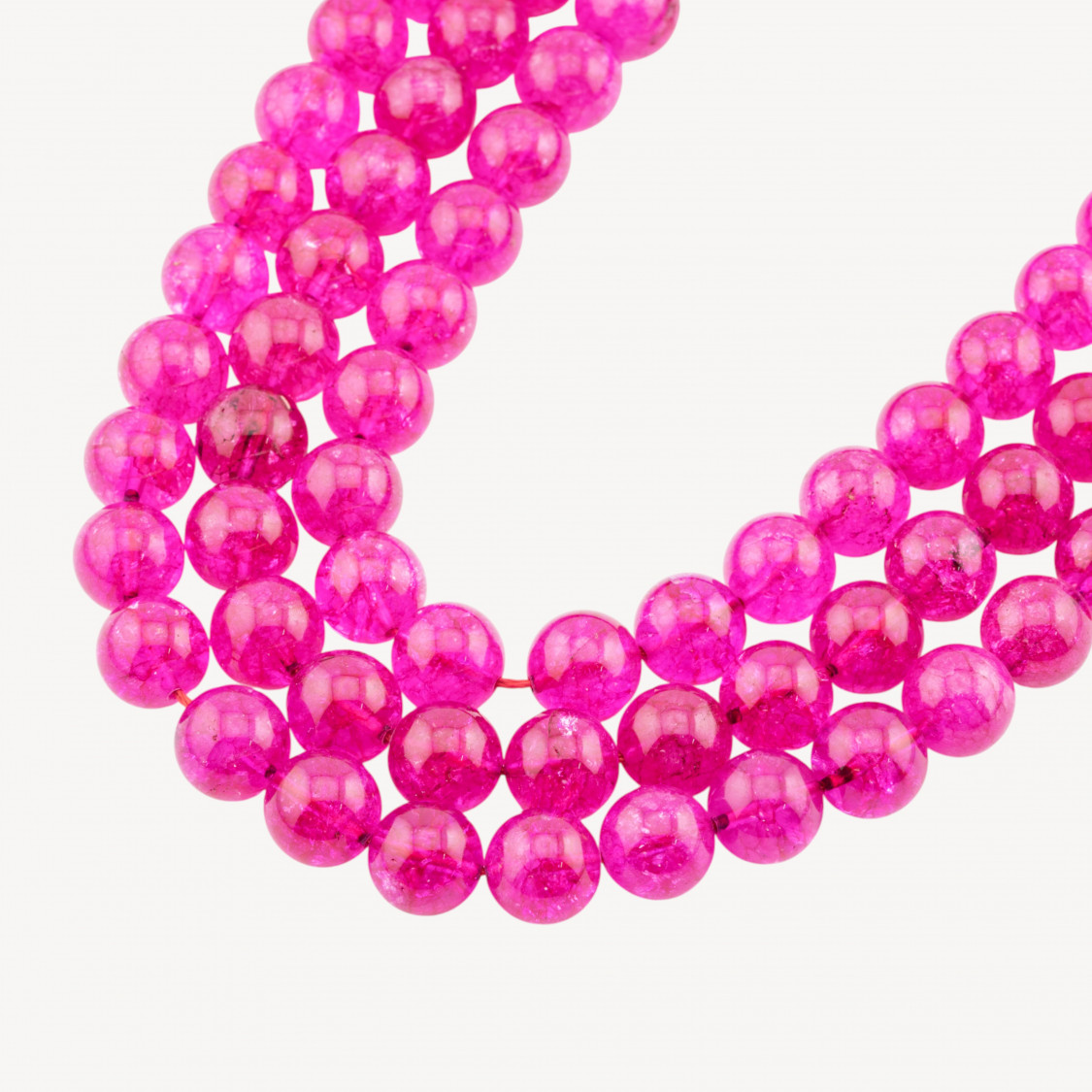 Cristallo di Rocca Fucsia Tondo Liscio 12mm-BERGKRISTALL | Worldofjewel.com
