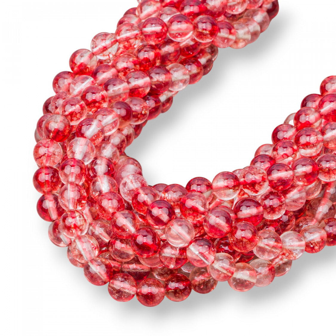 Cristallo Di Rocca Rosso Tondo Liscio 4mm-BERGKRISTALL | Worldofjewel.com