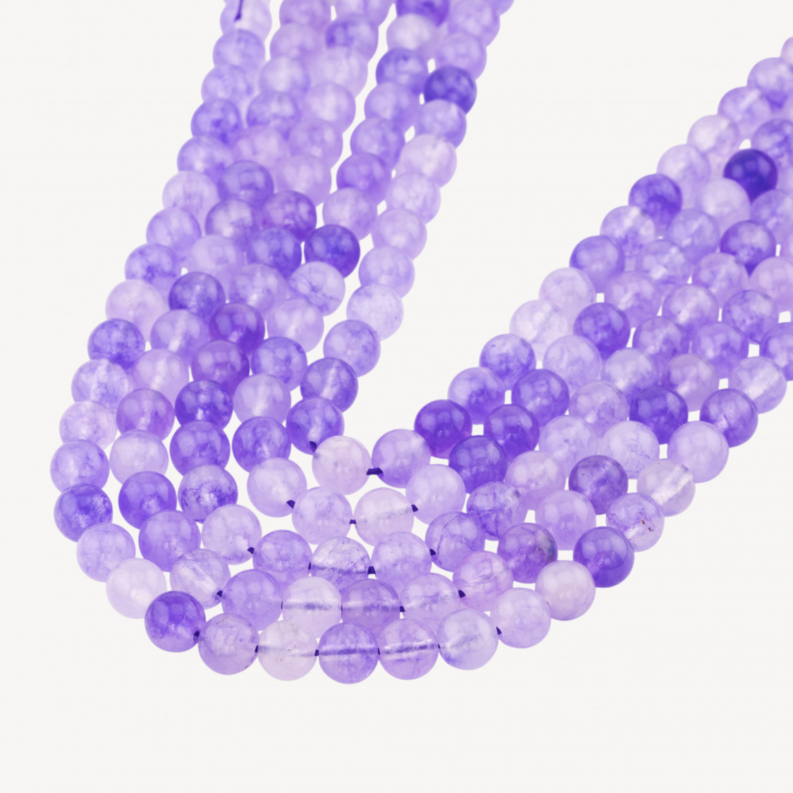 Giada Candy Viola Ametista Tondo Liscio 8mm-JADE HIELO | Worldofjewel.com