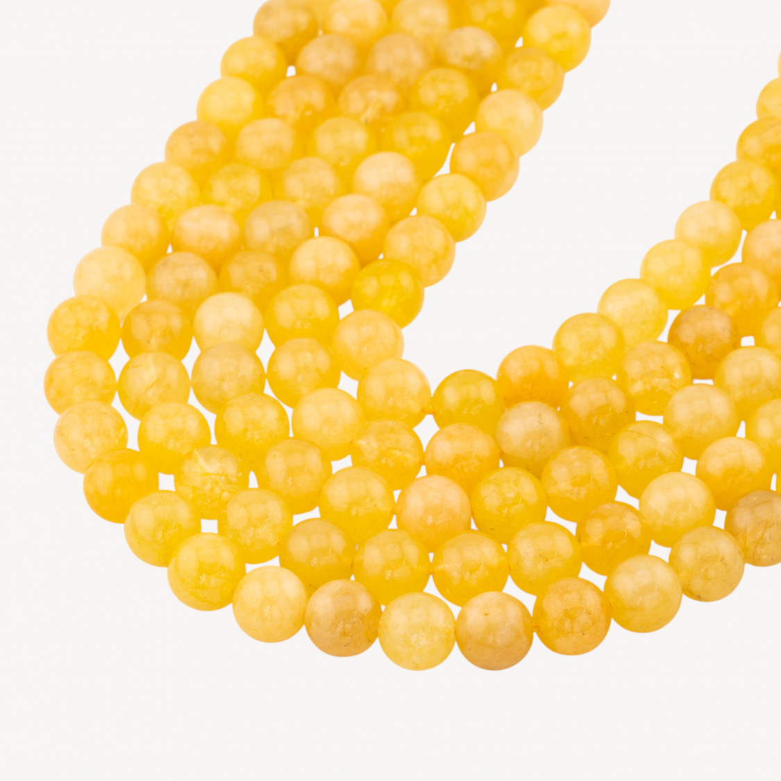 Giada Ghiaccio (Icy Jade) Giallo Lemon Tondo Liscio 10mm-JADE DE GLACE | Worldofjewel.com