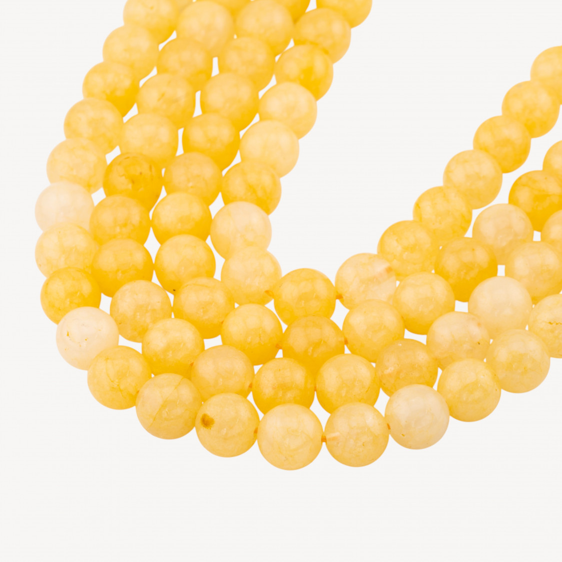 Giada Ghiaccio (Icy Jade) Giallo Lemon Tondo Liscio 12mm-JADE HIELO | Worldofjewel.com