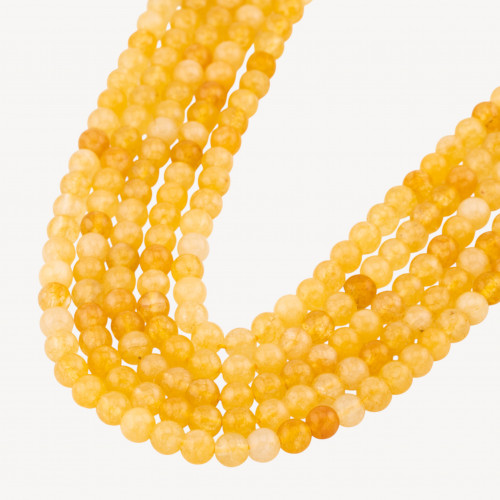 Giada Ghiaccio (Icy Jade) Giallo Lemon Tondo Liscio 6mm