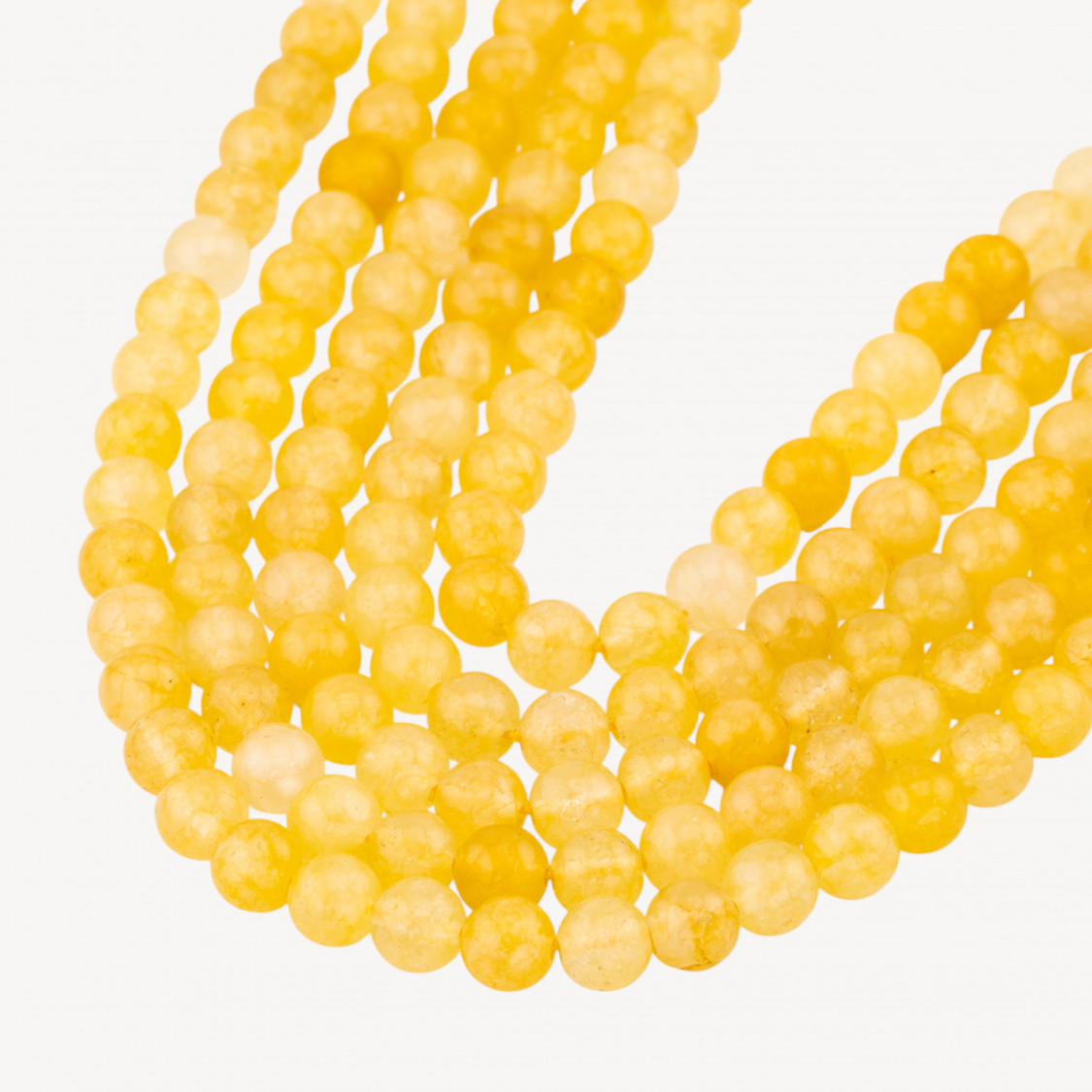 Giada Ghiaccio (Icy Jade) Giallo Lemon Tondo Liscio 8mm-ICE JADE | Worldofjewel.com