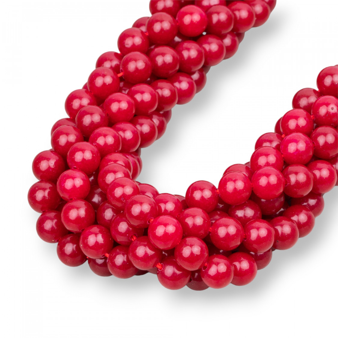 Giada Rubellite Tondo Liscio 8mm-JADE RUBELITA | Worldofjewel.com