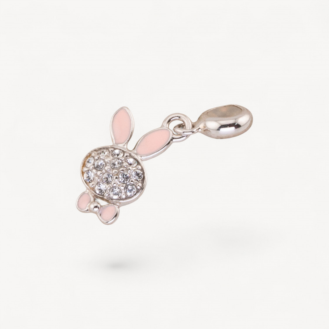 Pendenti Charms Di Argento 925 Smaltati Collezione Flora 3pz Con Gommino Bunny Zirconato Rosa-CHARMS COLLEZIONE FLORA | Worldofjewel.com