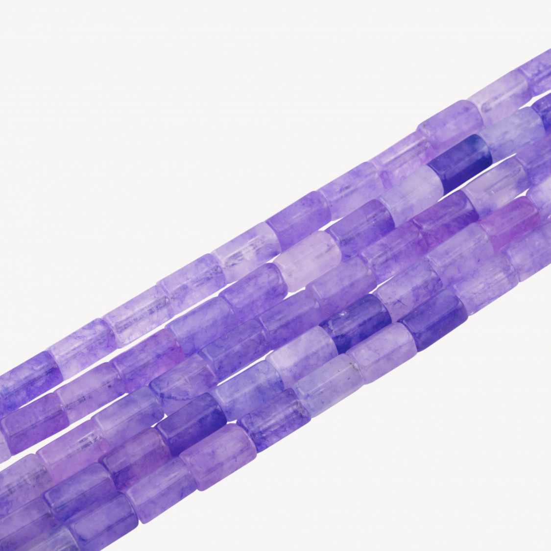 Quarzo Ialino Cilindro Esagonale 9x14mm Viola-QUARTZ | Worldofjewel.com