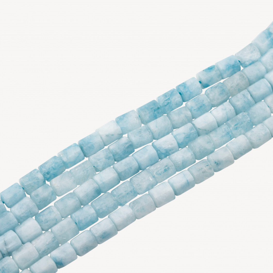 Quarzo Ialino Cilindro Esagono 8x10mm Azzurro-QUARTZ | Worldofjewel.com