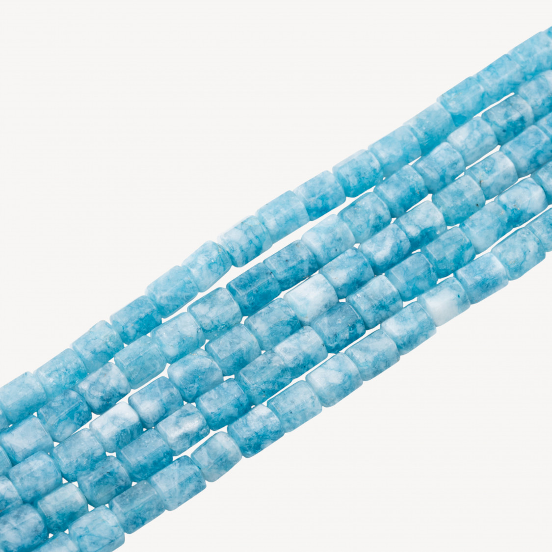 Quarzo Ialino Cilindro Esagono 8x10mm Celeste-QUARZO | Worldofjewel.com