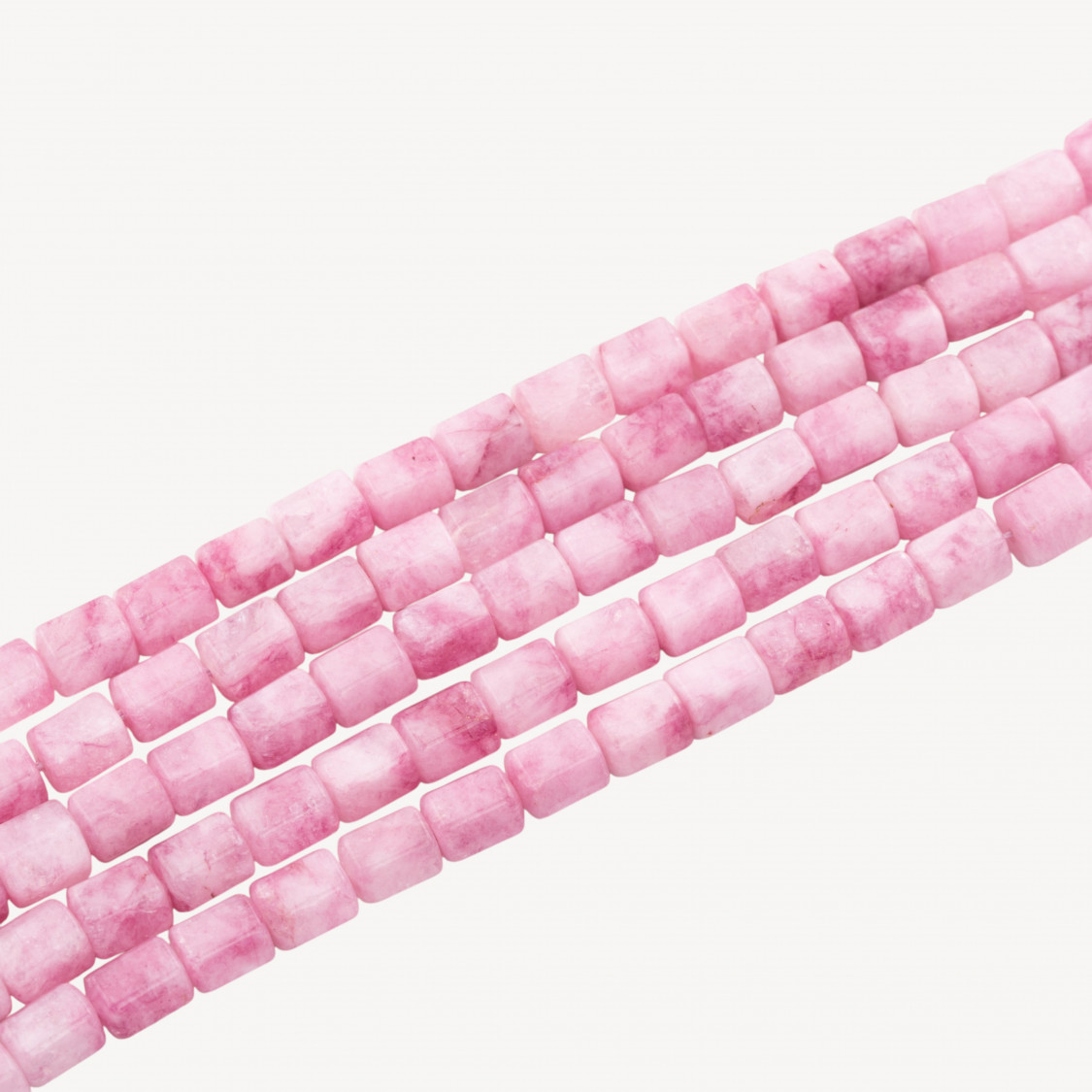 Quarzo Ialino Cilindro Esagono 8x10mm Rosa-QUARTZ | Worldofjewel.com