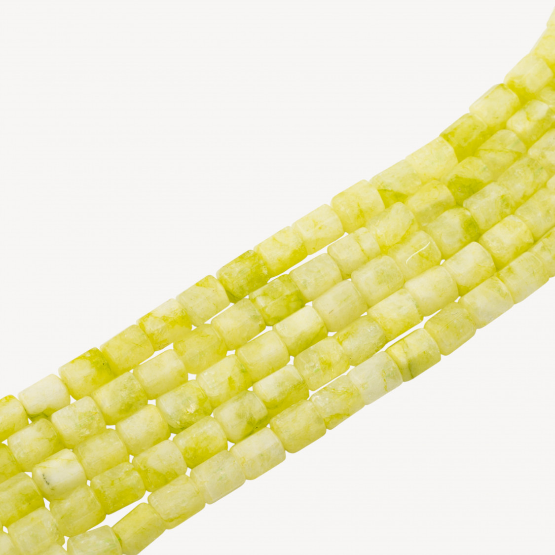 Quarzo Ialino Cilindro Esagono 8x10mm Verde Lime-CUARZO | Worldofjewel.com