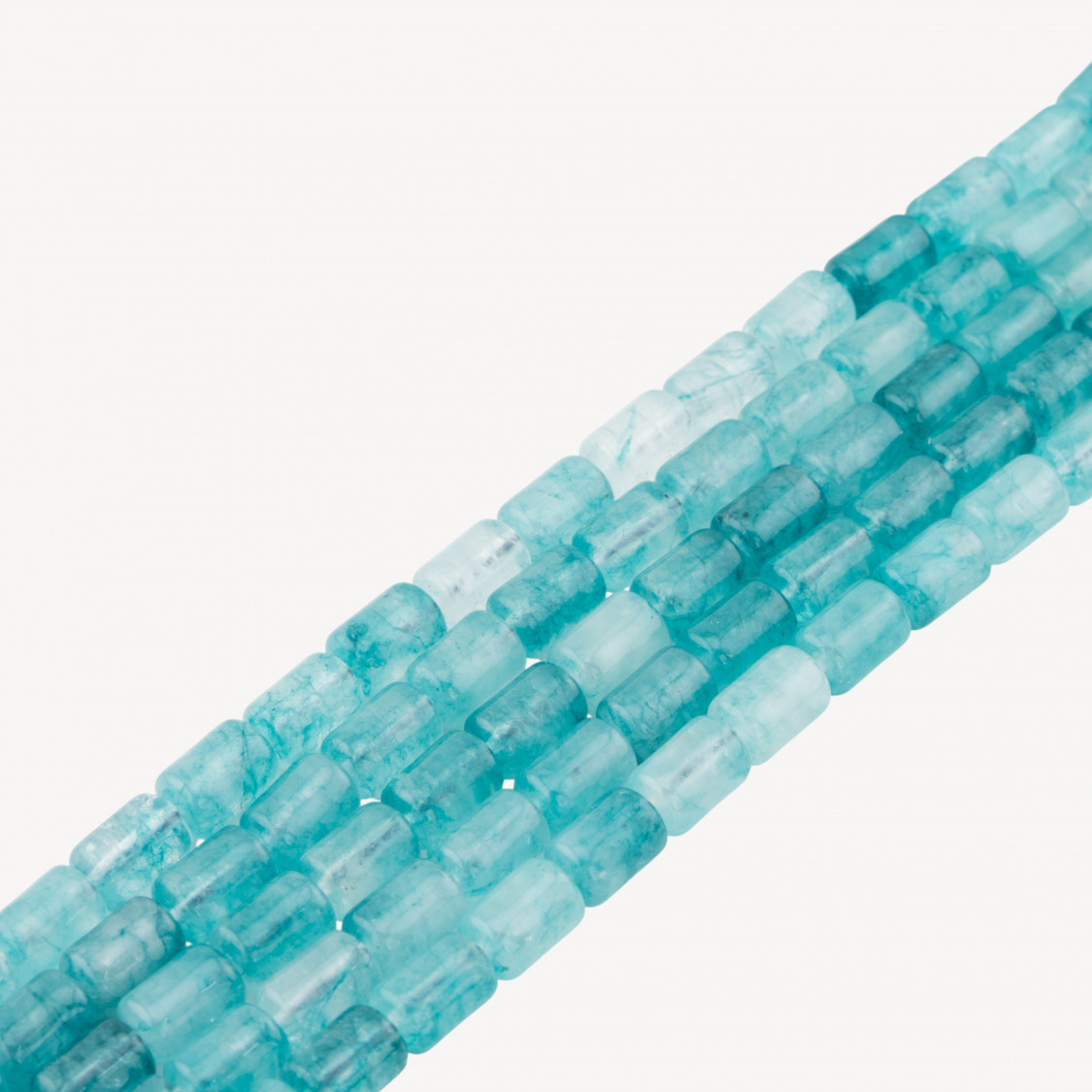 Quarzo Ialino Cilindro Smussato Liscio 8x12mm Ottanio-QUARZO | Worldofjewel.com