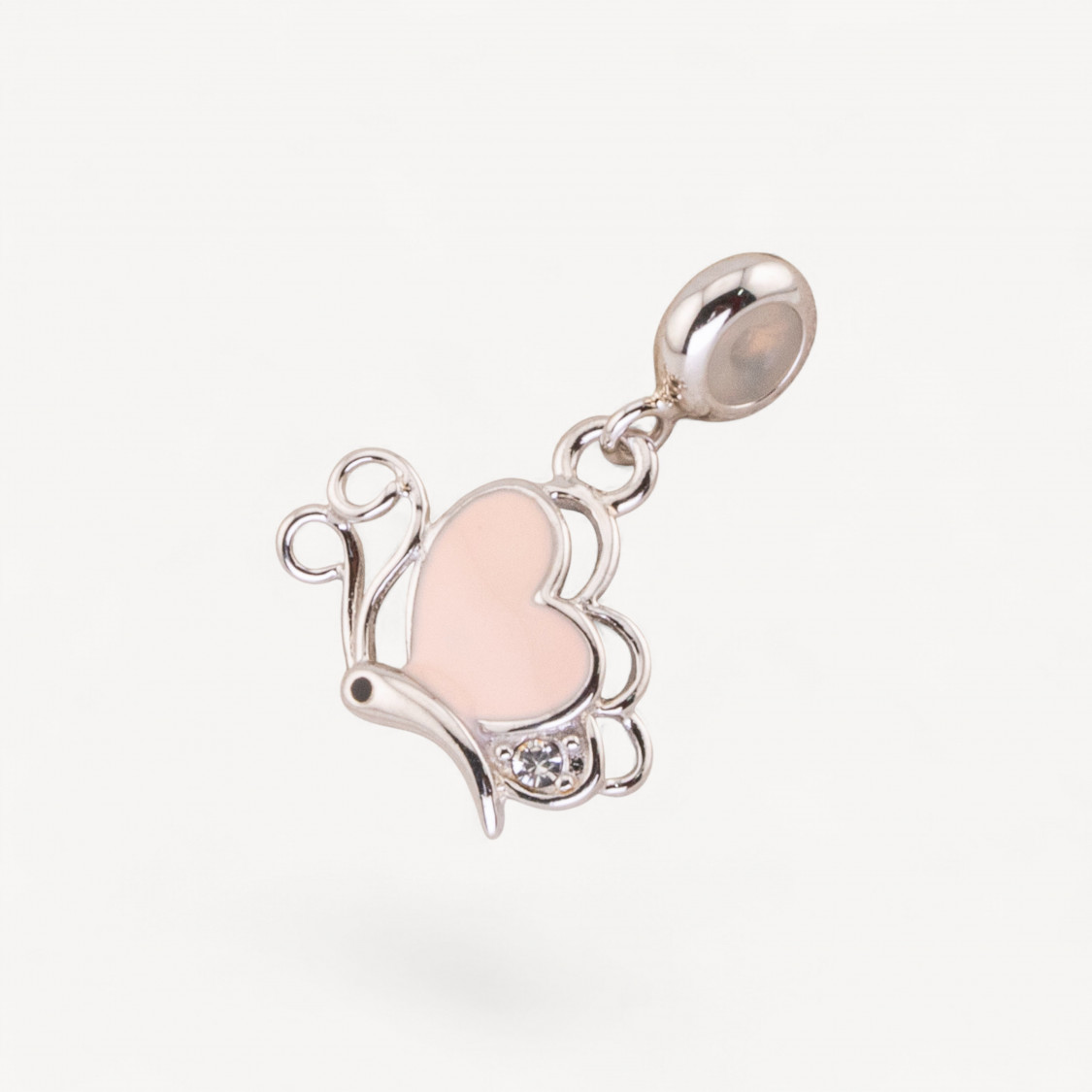 Pendenti Charms Di Argento 925 Smaltati Collezione Flora 3pz Con Gommino Farfalla Candy Rosa-CHARMS COLLEZIONE FLORA | Worldofjewel.com