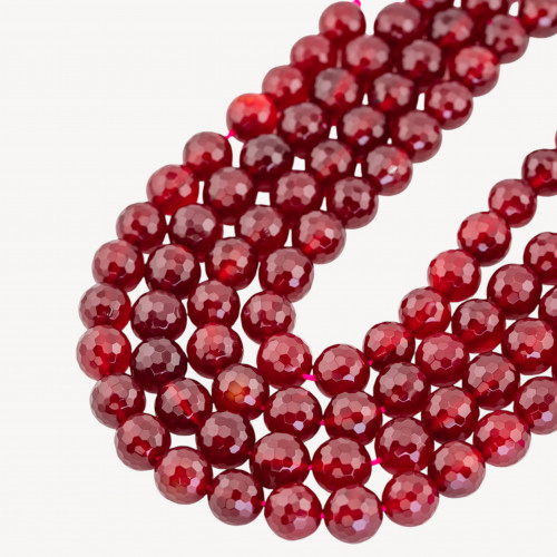 Agata Porpora Perlina Tonda Sfaccettata 10mm