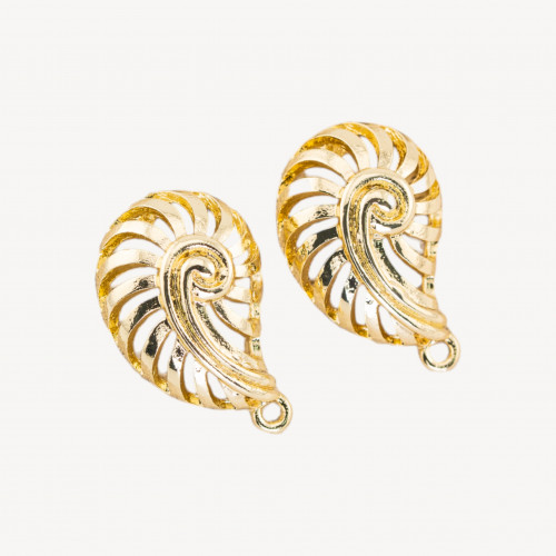 Base Per Orecchini Di Zama A Perno 10 Paia Figure Marine