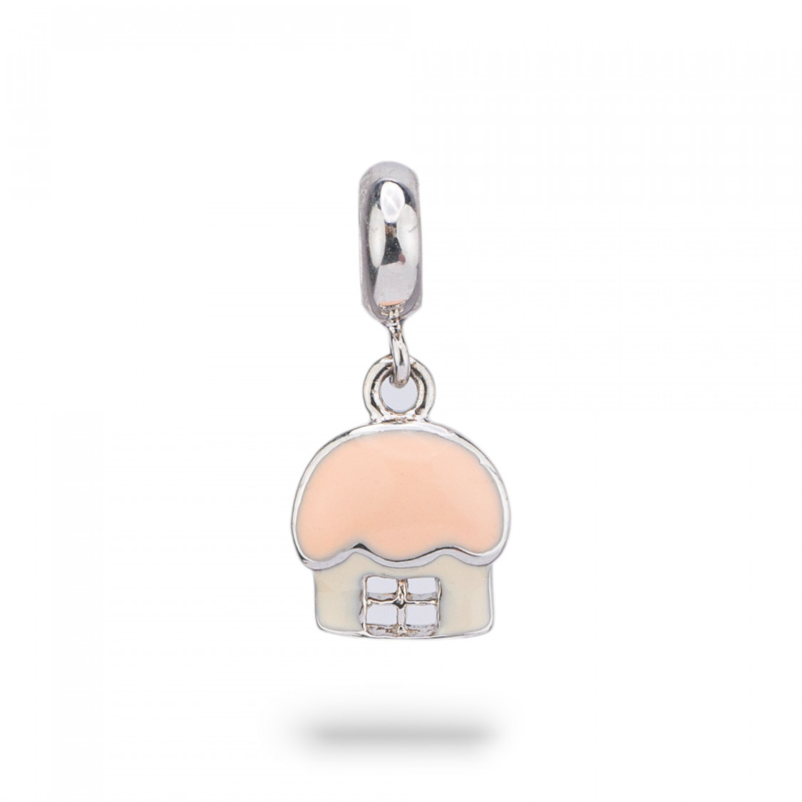 Pendenti Charms Di Argento 925 Smaltati Collezione Flora 3 pz Casetta Rosa-COLECCIÓN FLORA ENCANTOS | Worldofjewel.com