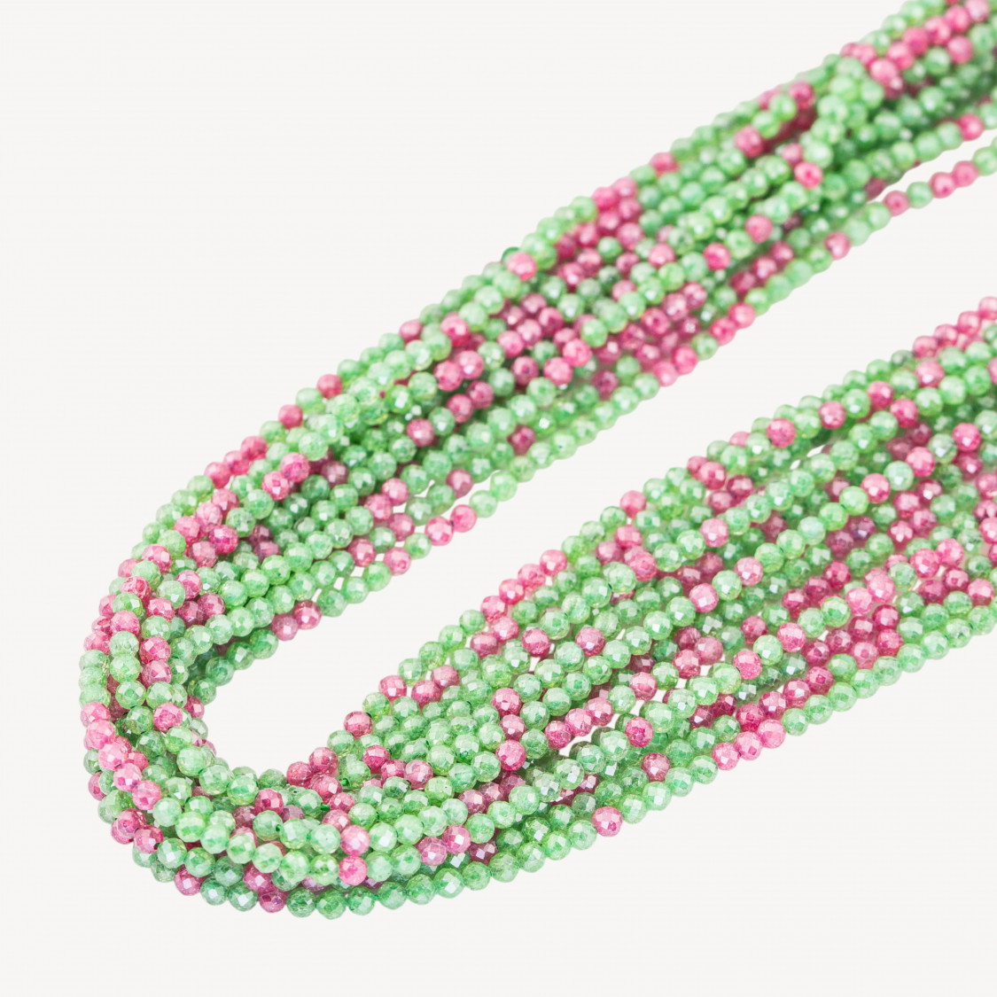 Zirconi Perline Sfaccettate Multicolor 3mm -16 Verde e Rosa-MICRO CUENTAS DE CIRCONITA DE 3 MM PARA COLLARES Y PULSERAS | Worldofjewel.com