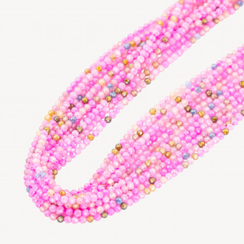 Zirconi Perline Sfaccettate Multicolor 3mm -17 Rosa Mix