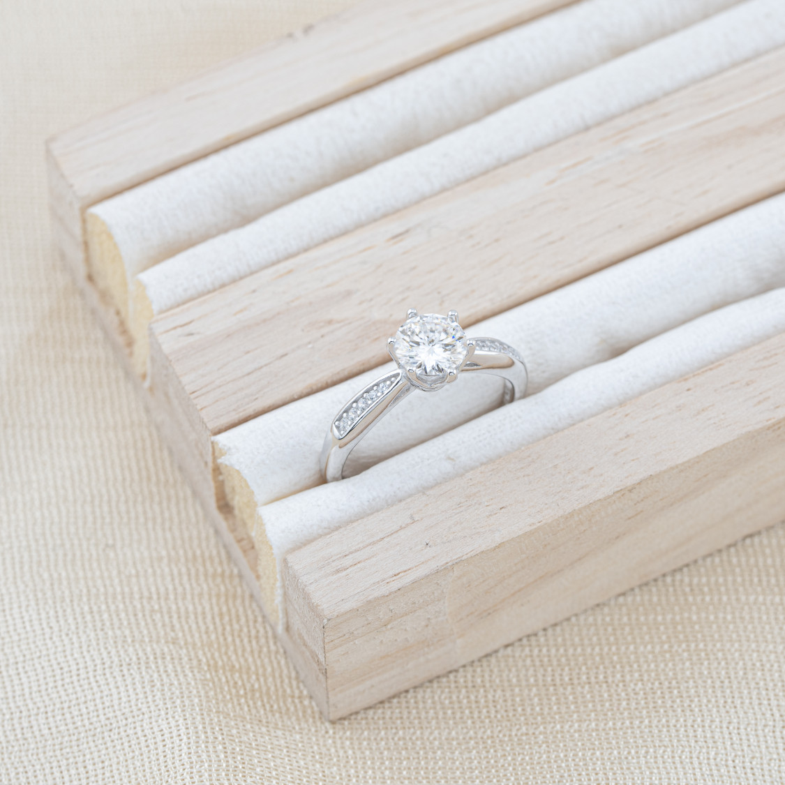 Anello In Argento 925 e Moissanite MOD.0120-Ringe aus Moissanit und 925er Silber | Worldofjewel.com