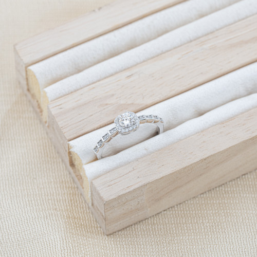 Anello In Argento 925 e Moissanite MOD.0159
