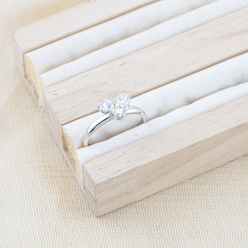 Anello In Argento 925 e Moissanite MOD.0639