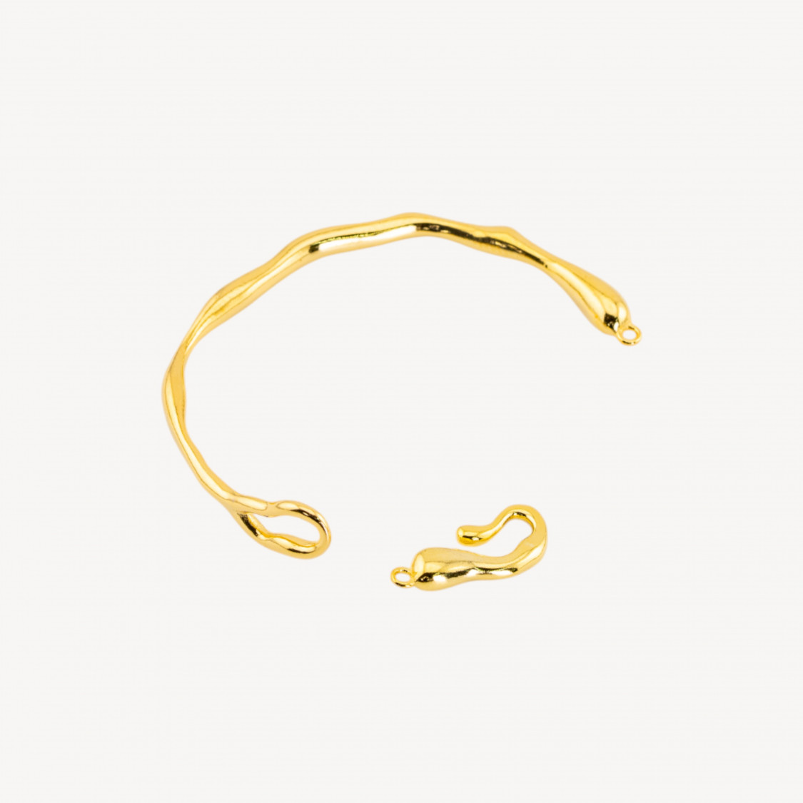 Base Per Bracciale Di Argento 925 1pz Dorato-BASI PER ORECCHINI CASTONE | Worldofjewel.com