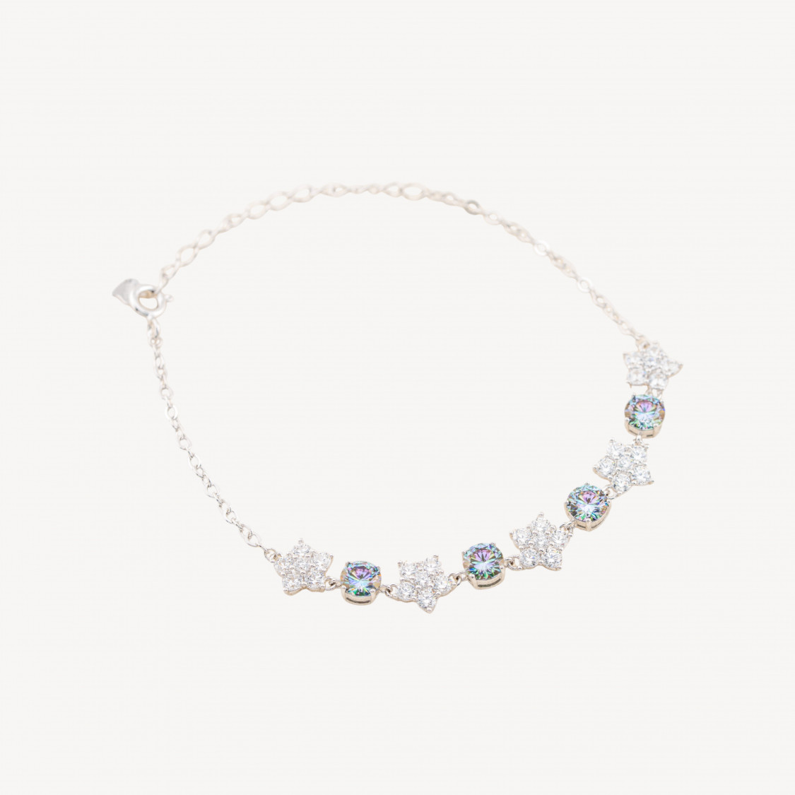 Bracciali In Argento 925 E Moissanite Rainbow Cut MOD.0062-BRACCIALI CON MOISSANITE E ARGENTO 925 | Worldofjewel.com