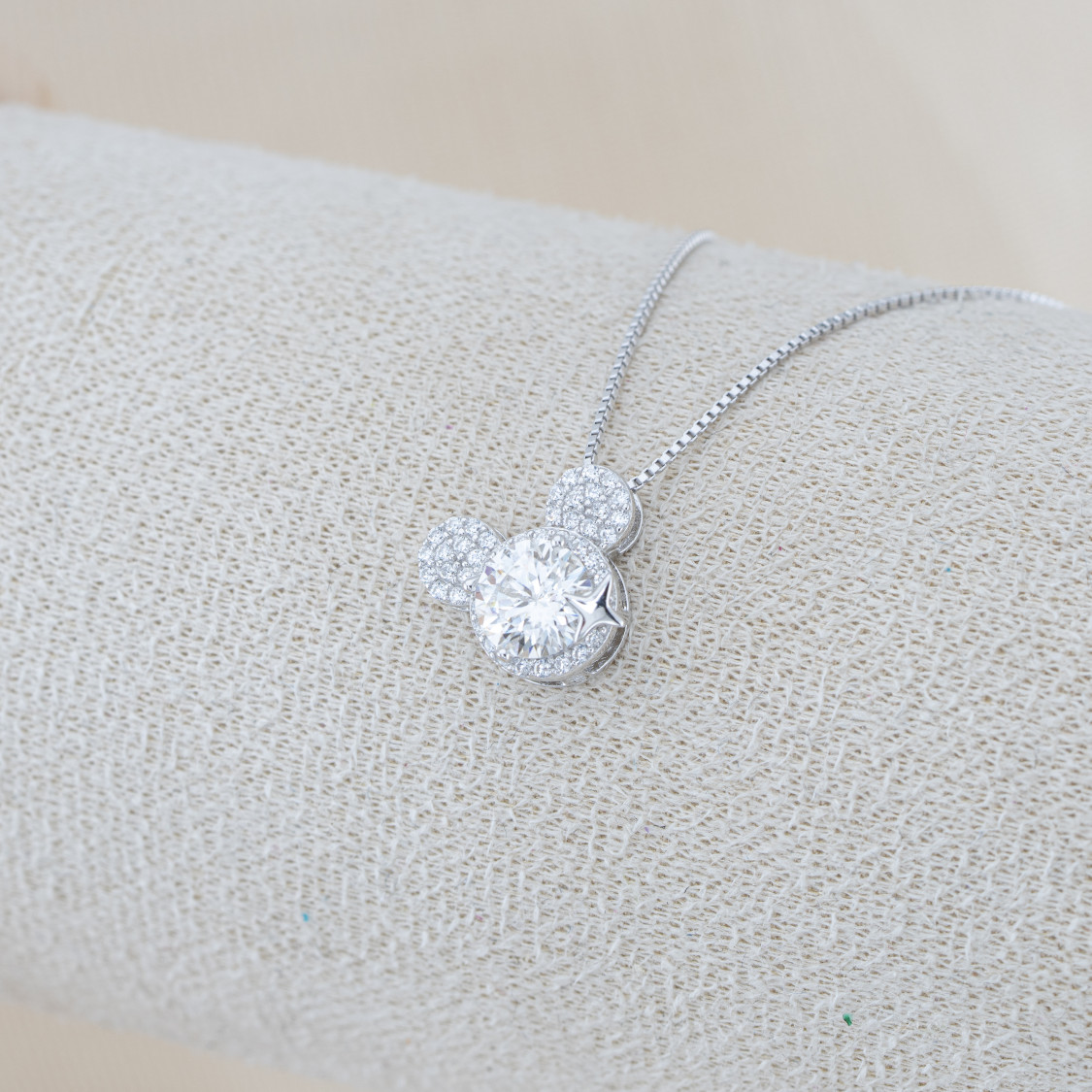 Collana In Argento 925 e Moissanite MOD.1593 Pendente Tondo-COLLANE IN MOISSANITE E ARGENTO 925 | Worldofjewel.com