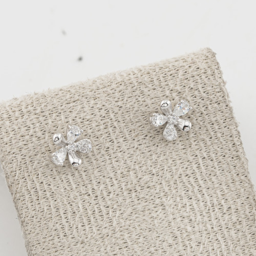 Orecchini In Argento 925 Fiori