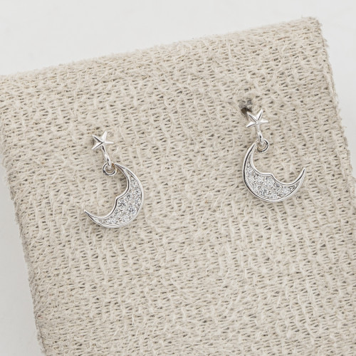 Orecchini In Argento 925 Mezza Luna