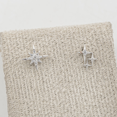 Orecchini In Argento 925 Stelle Y2K