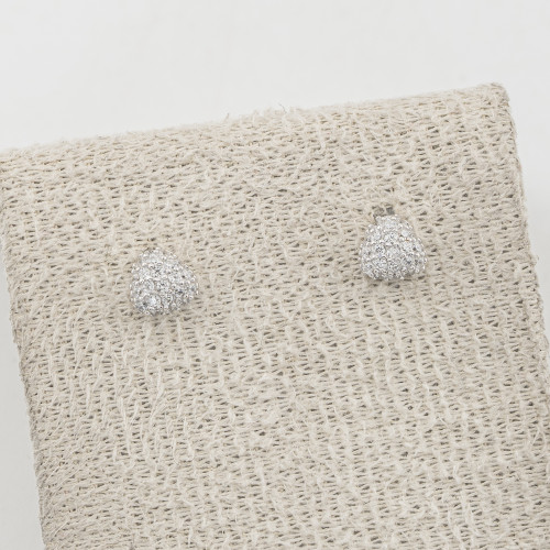 Orecchini In Argento 925 Tondi Zirconati