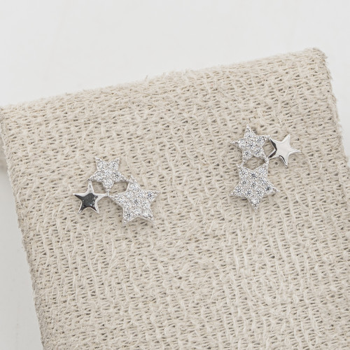 Orecchini In Argento 925 Tre Stelle