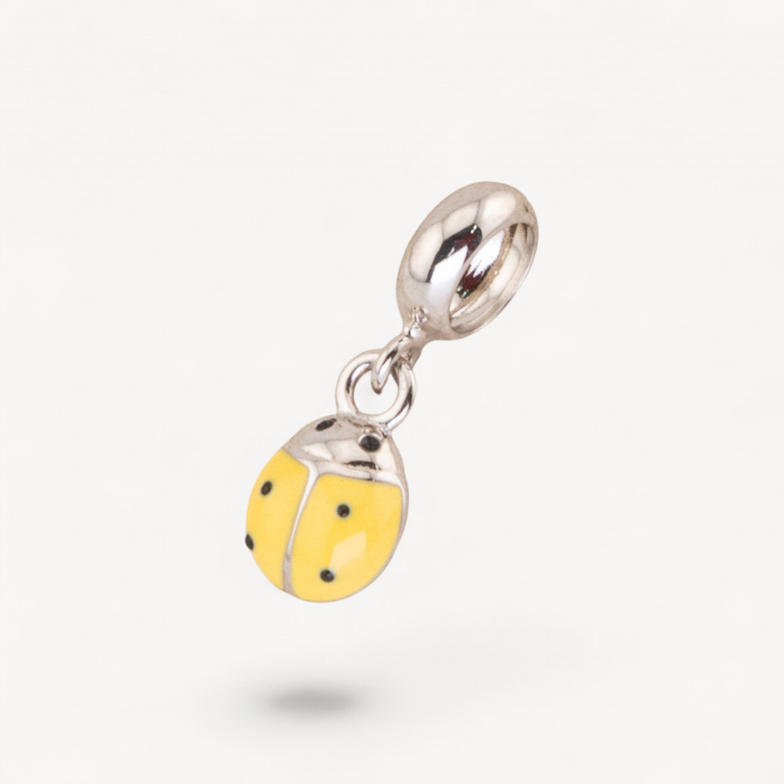 Pendenti Charms Di Argento 925 Smaltati Collezione Flora 5pz Foro Largo Ladybug Giallo-CHARMS COLLEZIONE FLORA | Worldofjewel.com