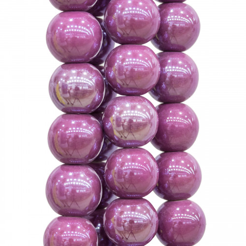 Polished Ceramic Round Smooth 10mm Wine