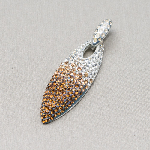 925 Silver Pendant With Pave Rhinestones