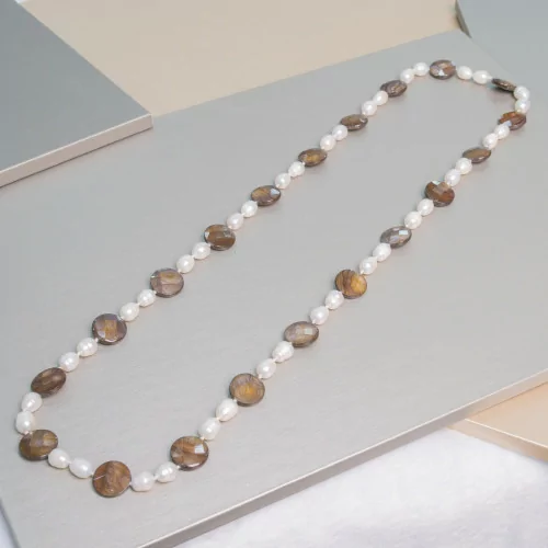 Collana di Perle di Fiume e Madreperla 90cm-COLLANE DI PERLE DI FIUME | Worldofjewel.com