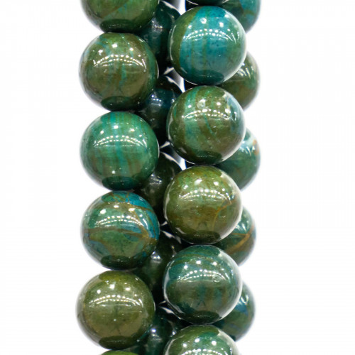Chrysocolla Stabilized Στρογγυλό Λείο 08mm