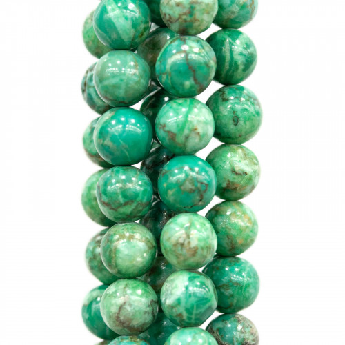 Smooth Round Green Imperial Jasper 10mm