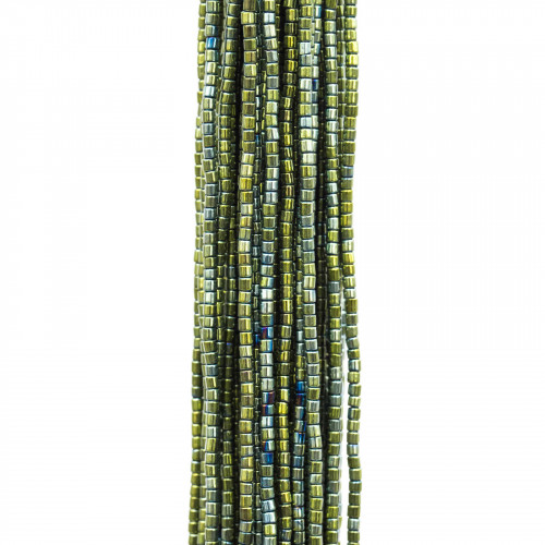 Ematite Cilindro 1,5x1,5mm Verde