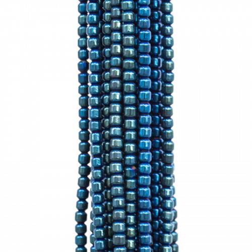 Ematite Cilindro 2x2mm Blu