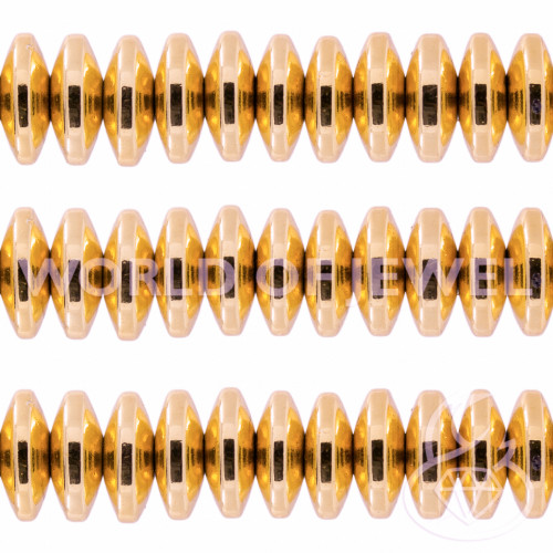 Ematite Rondelle 10x3,5mm Oro Rosa