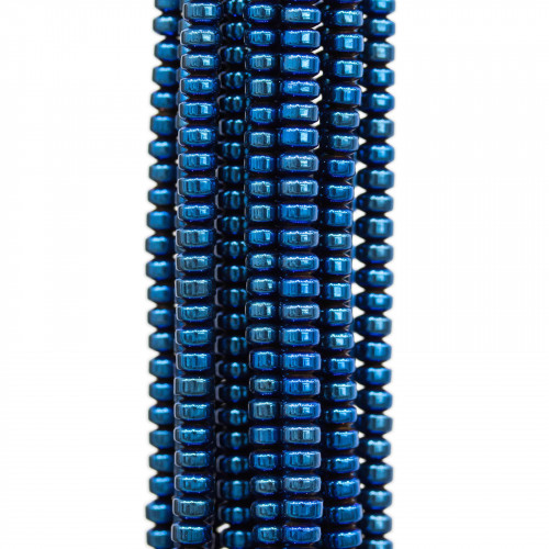Hematite Rondelle 3x2mm Blue