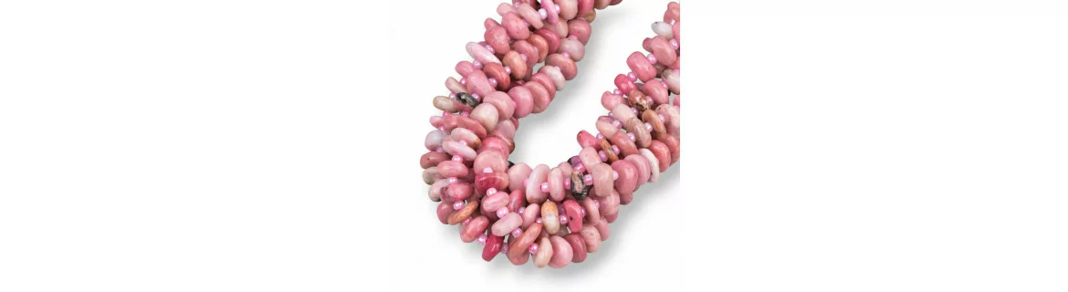 Natural Rhodochrosite for the creation of jewels in various forms.